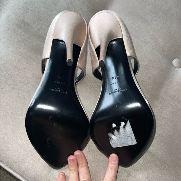 NEW SAINT LAURENT DIVE MULES SILK SATIN {$1,050} POINTED OPENTOE RHINESTONE 41.5 - Picture 11 of 12